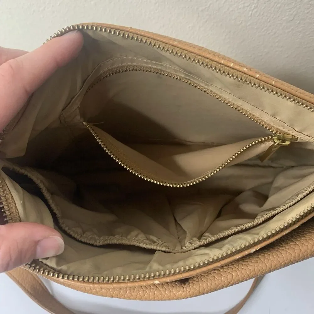 FRESHLY PICKED Women's Diaper Crossbody Shoulder Bag Tan Brown Vegan Leather